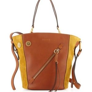 CHLOÉ Myer medium leather and suede tote (Unused)